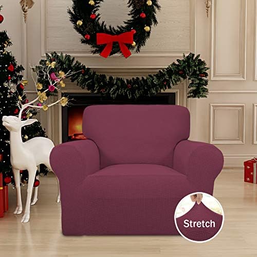 Easy-Going Stretch Chair Slipcover with Arm Washable ASH Rose - Image 2