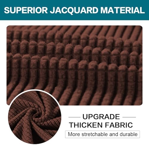 Turquoize 4 Piece Sofa Covers for 3 Cushion Couch Sofa Slipcover Soft Couch Cover for Dogs-Washable Sofa Furniture Covers with 3 Individual Large Cushion Covers (XL Sofa, Burnt Brick) - Image 3