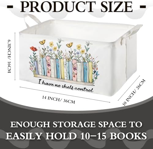 Marsui 1 Pcs TBR Basket Book Bin I Have No Shelf Control, Fresh Color - Image 3