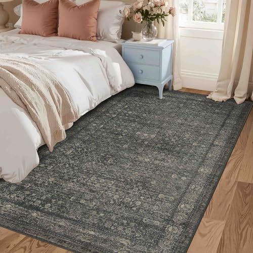 Rugxara 3x5 Entryway Rug,Moss Green Vintage Boho Bedroom Area Rug - Image 2