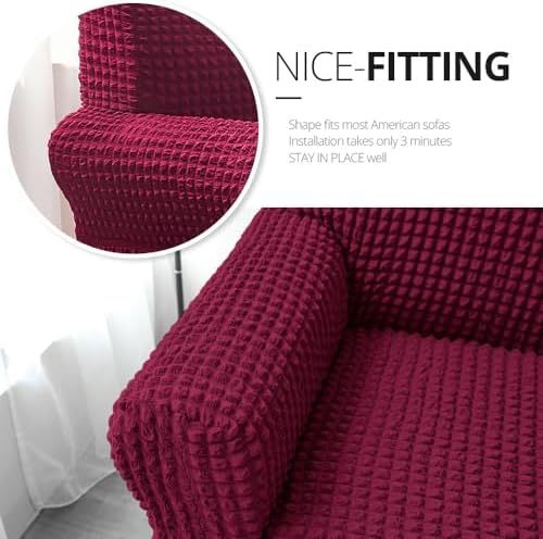 NICEEC Arm Chair Covers Armchair Covers Universal Slipcovers with Skirt - Image 3