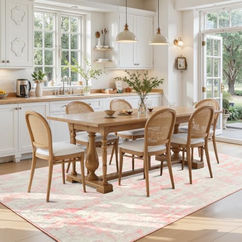 Toneed Washable 5x7 Area Rug with Non-Slip Backing for Living Room - Image 3