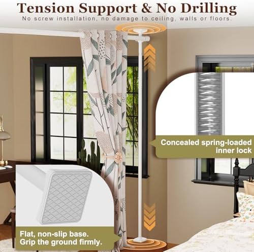 Goovilla Room Divider for Room Separation, 4-10ft(H) 28-114inch(W), White - Image 4
