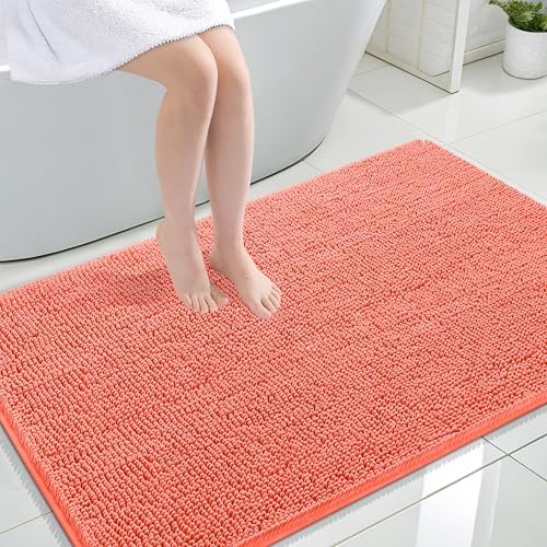 OLANLY Large Bathroom Rugs 47x32, Extra Soft Absorbent Chenille Bath Rugs by OLANLY
