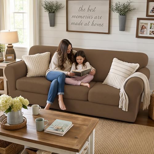 XINEAGE 3-Piece Stretch Loveseat Sofa Cover, Washable Couch Covers for Dog - Image 3