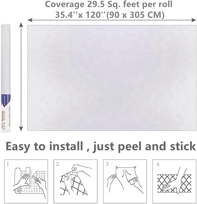 Arthome 35.4''x120'' White Contact Paper, Self-Adhesive Wallpaper Waterproof Gloss PVC Vinyl, Oil Proof, White Vinyl Paper for Furniture Cover Surface, Countertop, Kitchen, Shelf Liner - Image 7