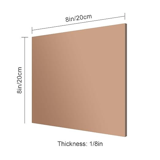 8x8 Inches Bronze Mirror Acrylic Sheet – 2 Pcs Reflective Acrylic Panel for DIY Crafts, Home Décor & More (20x20 cm) - Image 2