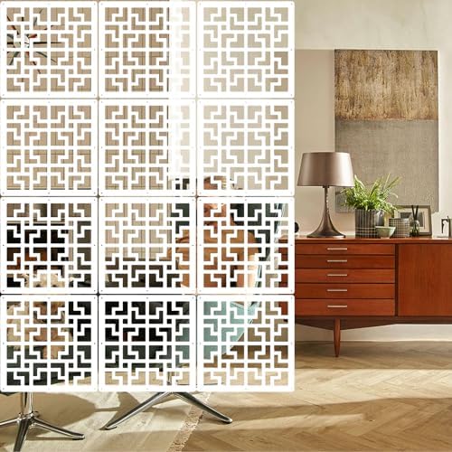 ANMINY Hanging Room Divider Panels, 48 PCS White - Image 6