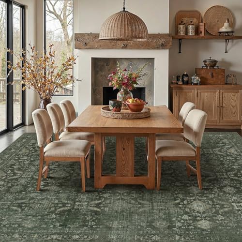 Rugxara Green 8x10 Area Rugs for Living Room Bedroom Large Washable Rug - Image 4