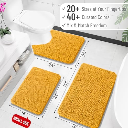 OLANLY Bathroom Runner Rugs 47x20, Extra Soft Absorbent Chenille Bath Rugs - Image 2