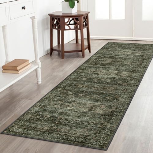 Moynesa Ultra-Thin Washable Teal Non Slip Bathroom Rug - 2x6 Laundry Room Mat, Machine Washable Non-Slip Pet Friendly Carpet Runner for Camper RV Foyer Kitchen Hallway - Image 2