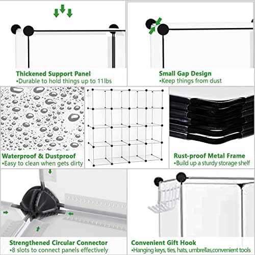 C&AHOME 16 Cube Storage Organizer Cube Shelves Units Storage Cubes, White - Image 6