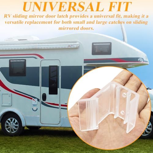 LhyBtm 4 Pack RV Sliding Mirror Door Latch Universal Mirror Closet Door Latch Universal Sliding Mirror Door Catch Replacement for RV Camper Motorhome RV Sliding Mirrored Door Travel, Camp and Trip - Image 5
