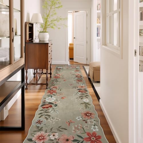 Lahome Floral Hallway Runner, 2'6''x10' Soft Washable Runners for Hallways by Lahome