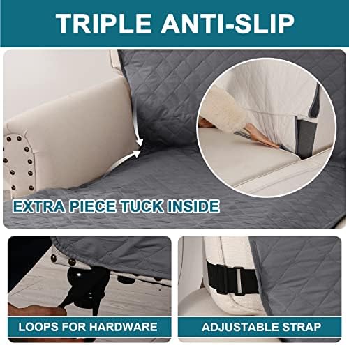 Turquoize 100% Waterproof Sofa Covers Chaise Lounge L Shape Sofa Protector - Image 4