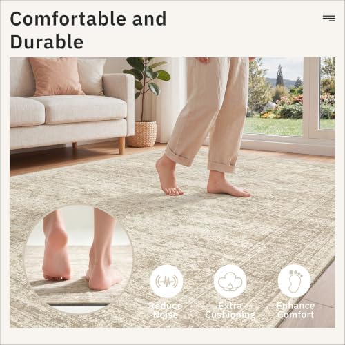 Soalmost Non Slip Rug Pads 5x7, 1/4" Thick Felt Cushioned Rug Gripper Pad - Image 7