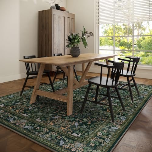 Washable Area Rugs for Living Room: 9x12 Rug Stain Resistant Non Slip Low Pile Lightweight Soft Carpets for Bedroom Kitchen Dining Room Nursery Kids Room Farmhouse Home Office Indoor - Image 6
