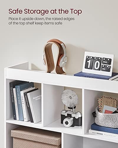 VASAGLE Bookshelf, 8 Cubes Storage Organizer, 35.4 x 11 x 39.4 Inches - Image 6