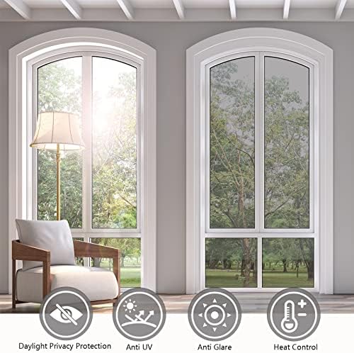 KESPEN Window Privacy Film One Way Static Cling Tint, Silver, 47.2InX13.1Ft - Image 5