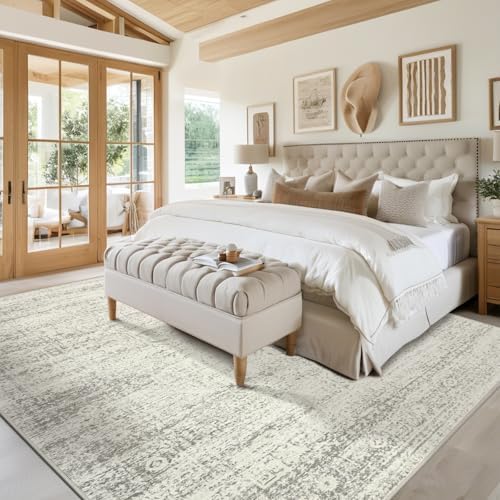 Washable Rugs 5x7 Area Rugs for Living Room,Bedroom,Dining Room-Beige Green - Image 7