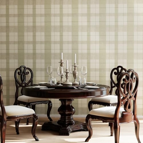 Timeet Modern Peel and Stick Wallpaper Wallpaper Light Green Gray Boho Contact Paper Waterproof Self Adhesive Removable Textured Wall Paper for Bedroom Bathroom Cabinets Wall Decor Vinyl 17.3" x 200" - Image 6