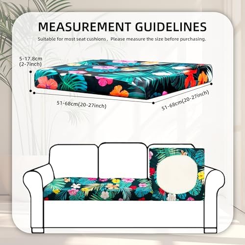 8 Pcs Outdoor Cushion Covers, Patio Sofa Cushion Covers Replacement - Image 2