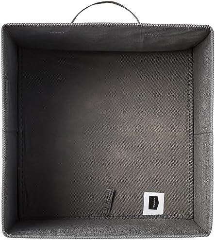 Amazon Basics Collapsible Fabric Storage Cube Bins Organizer with Handles for Organizing, Sturdy, Gray, 13 x 13 x 13 inch, 6-Pack - Image 3
