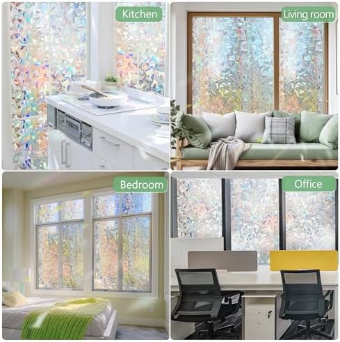 HIDBEA Window Privacy Film Static Clings,Rainbow Window Film,23.6in x 6.5ft - Image 7