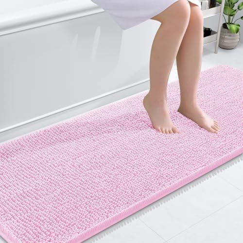 OLANLY Bathroom Runner Rugs 70x24, Extra Soft Absorbent Chenille Bath Rugs by OLANLY