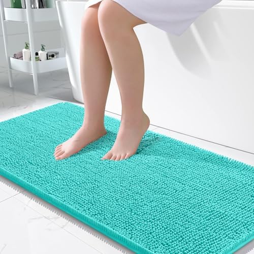 OLANLY Large Bathroom Rugs 50x30, Extra Soft Absorbent Chenille Bath Rugs by OLANLY