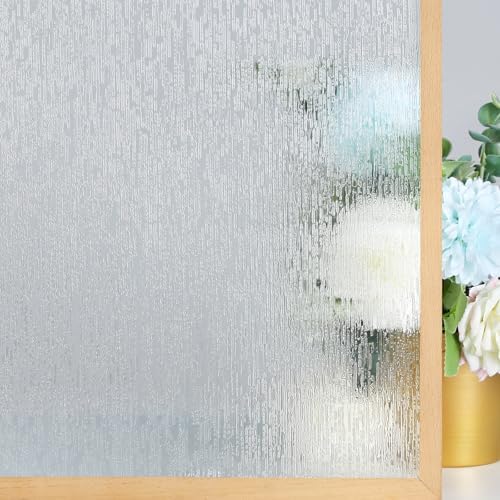 rabbitgoo Frosted Window Film, Static Cling, Rain Silk, 35.4" x 118.1" by rabbitgoo