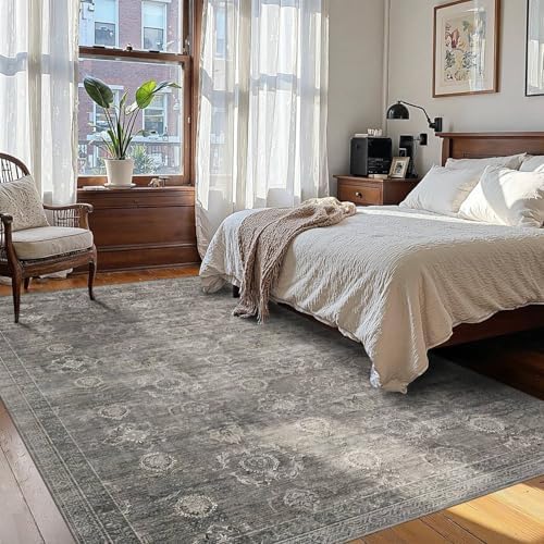Rugxara Area Rugs 5x7 Washable Rug for Living Room Bedroom Dorm, Taupe/Grey - Image 4