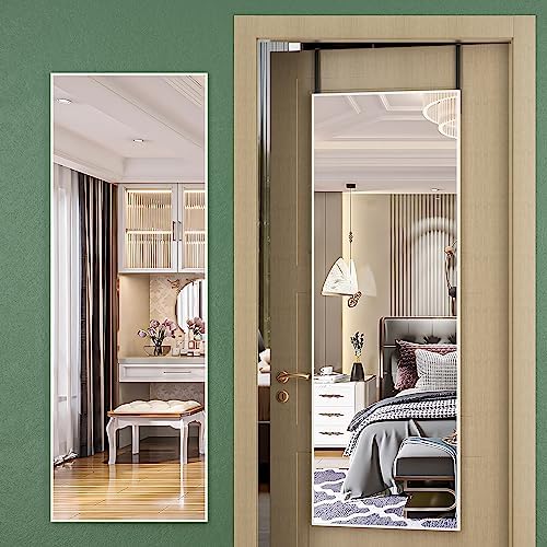 Hasipu Door Mirror Full Length, 51 x 16 Inch Full Body Wall Mirror Over The Door Hanging Mirror for Bedroom, Living Room, Cloakroom by Whatssuitableisthebest