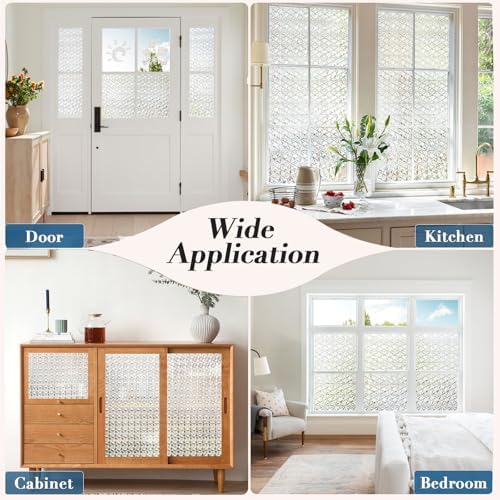 Windimiley Frosted Glass Window Privacy Film, Renter Friendly,29.5" x 157.4" - Image 6