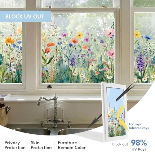 ADD.HERES Stained Glass Window Film, Window Film Decorative, 17.5 x 78.7 in - Image 3