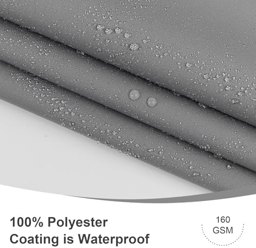 LOVE STORY 3' x 10' Waterproof Balcony Privacy Screen Cover, Grey - Image 3