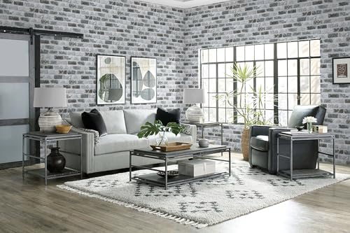 Guvana 17.3"×472.4" Brick Wallpaper Peel and Stick Wallpaper Grey Removable Wall Paper Brick Contact Paper Textured Adhesive DIY Wallpaper Faux Brick Vintage Wallpapers for Kitchen Wall Decor | Grey Removable Wall Paper Brick Contact Paper Textured DIY... - Image 6