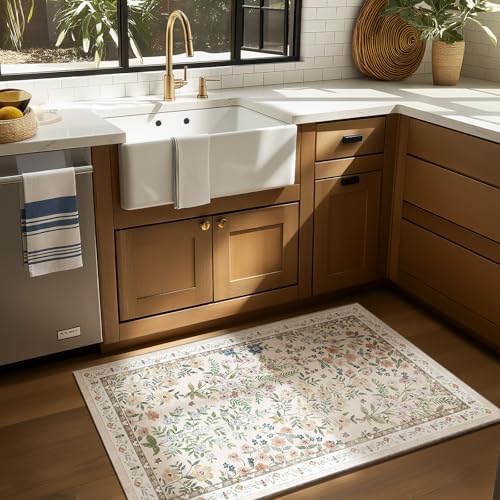 Machine Washable Small Rugs for Entryway: Door Mat Indoor Entrance 2x3 Throw Rug Non-Slip Low Pile Soft Kitchen Rugs for Front Door Indoor Entrance Entry Bedside Kids Room - Image 2