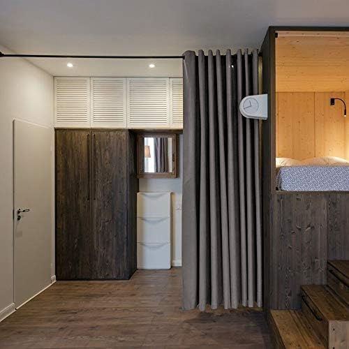NICETOWN Ceiling Curtains, Large Room Divider Curtain Screen Partitions, Vertical Blind for Sling Door, Blackout Window Curtains Privacy Blinds for Patio (Grey, 1 Panel, 9ft Tall x 8.3ft Wide) - Image 5