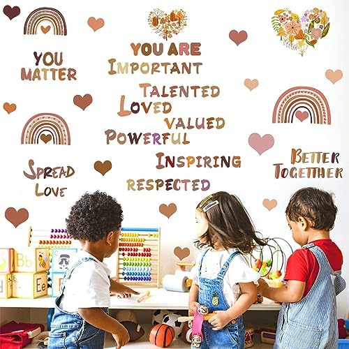 Inspirational Quotes Wall Stickers Kids Handprints Art Decal Peel and Stick | Classroom wall art mural, removable vinyl, peel and stick, self adhesive, for kids room playroom nursery daycare decorations - Image 6