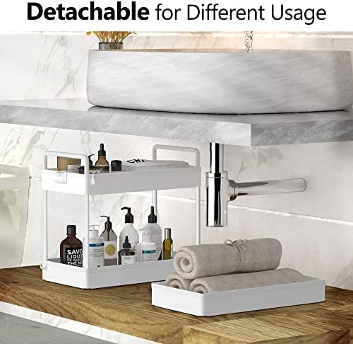 SOLEJAZZ 3 Tier Slim Rolling Storage Cart Organizer with Wheels, White - Image 4