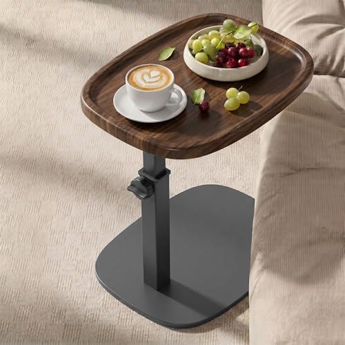VASAGLE C Side Table Adjustable Height, Couch Sofa End Table, TV Tray by Unknown