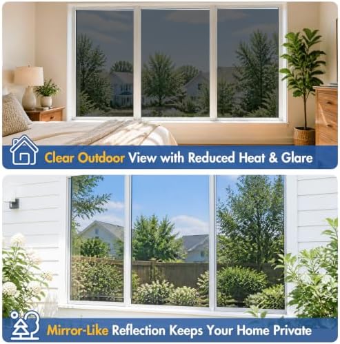 Coavas One Way Privacy Window Film with 3 Tools, Black 23.6"x 197" - Image 4