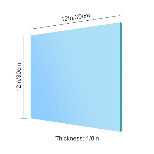 12x12 Inches Light Blue Mirror Acrylic Sheet – 2 Pcs Reflective Acrylic Panel for DIY Crafts, Home Décor & More (30x30 cm) - Image 6