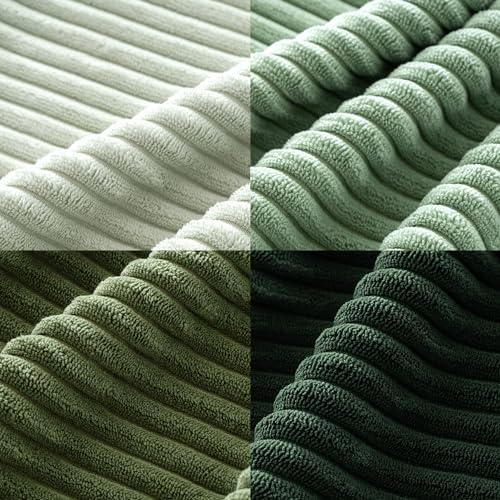 MIULEE Soft Corduroy Decorative Throw Pillow Covers Forest Green 18x18 - Image 6