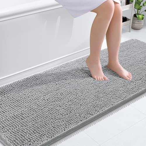 OLANLY Bathroom Runner Rugs 70x24, Extra Soft Absorbent Chenille Bath Rugs by OLANLY
