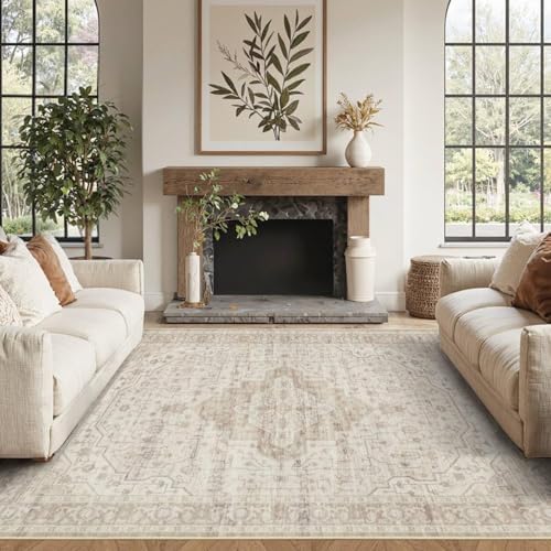 Rugxara 4x6 Vintage Boho Washable Rug for Bedroom by Rugxara