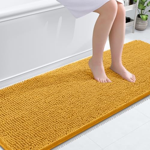 OLANLY Bathroom Runner Rugs 70x24, Extra Soft Absorbent Chenille Bath Rugs by OLANLY