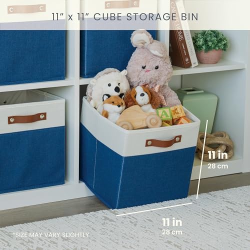 OrganiHaus 11x11 Cube Storage Bins, Set of 4 - Fabric Storage Cubes - Image 2