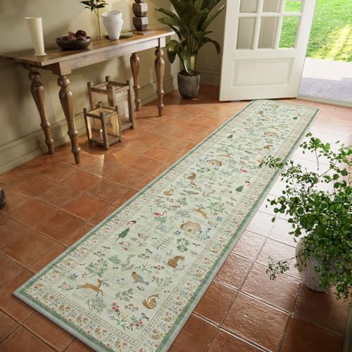 Machine Washable Kitchen Runner Rug: 2'x10' Hallway Runner Non Slip Low Pile Stain Resistant Soft Carpet Runners Rug for Entryway Hallway Kitchen Laundry Room Beside Farmhouse - Image 2